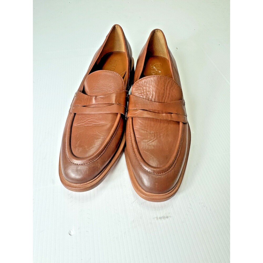 Franco Sarto Men’s Brown Leather Penny Loafers Slip On Dress Shoes Size 10M